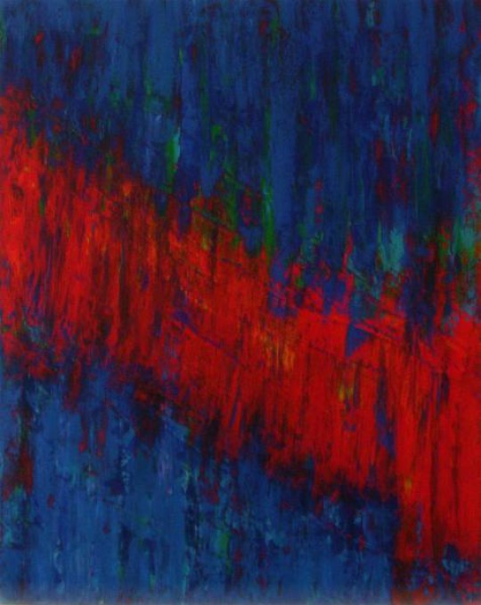 Vorwiegend Blau 2010 Acryl auf Leinwand 80 cm x 100 cm 