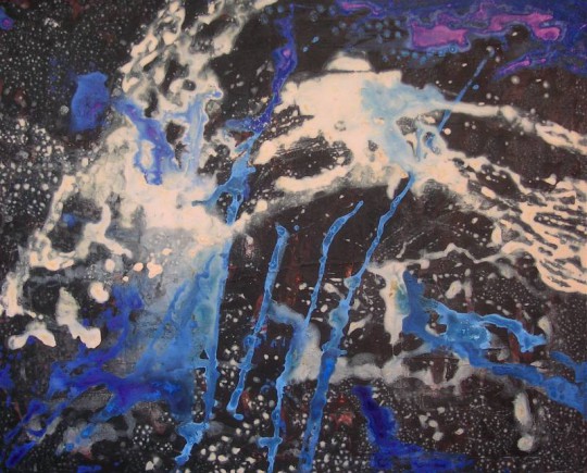 Galaxie 2010 Acryl auf Leinwand 100 cm x 80 cm 