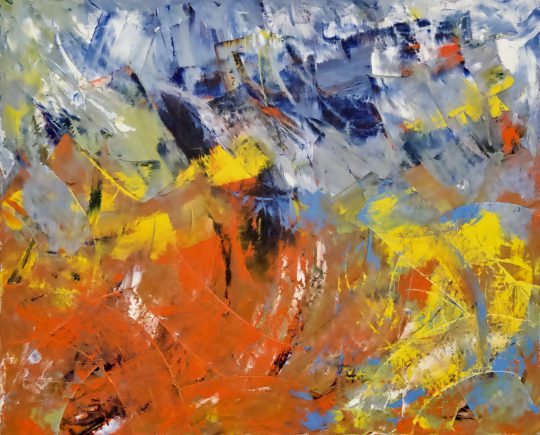 Stürmisch 110 cm x 90 cm Öl