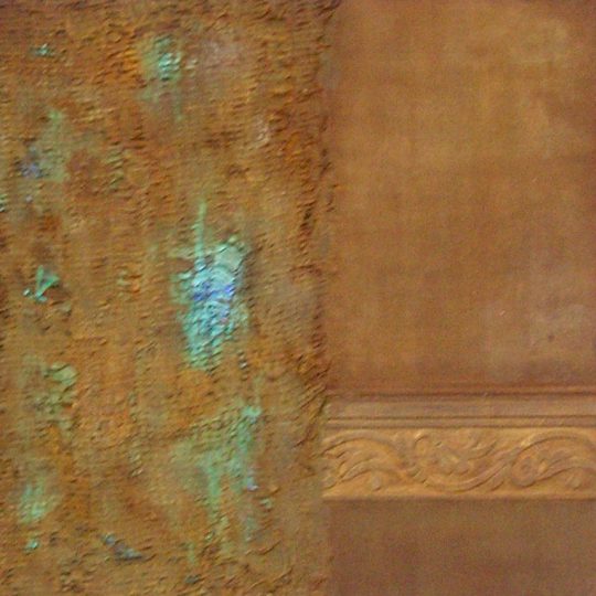 Alte Mauern 2020 Acryl/Rost auf Leinwand 60 cm x 60 cm