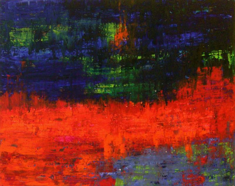 Feuerwerksmusik 2010 Öl auf Leinwand 100 cm x 80 cm