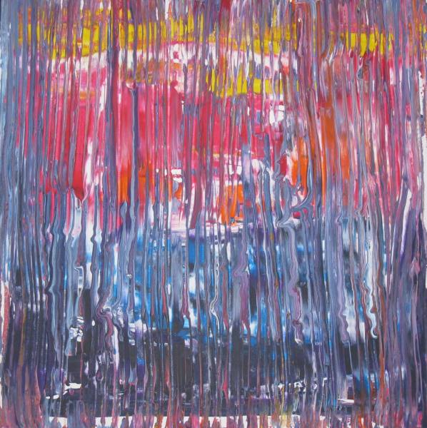 Regenfenster 2011 Acryl auf Leinwand 80 cm x 80 cm