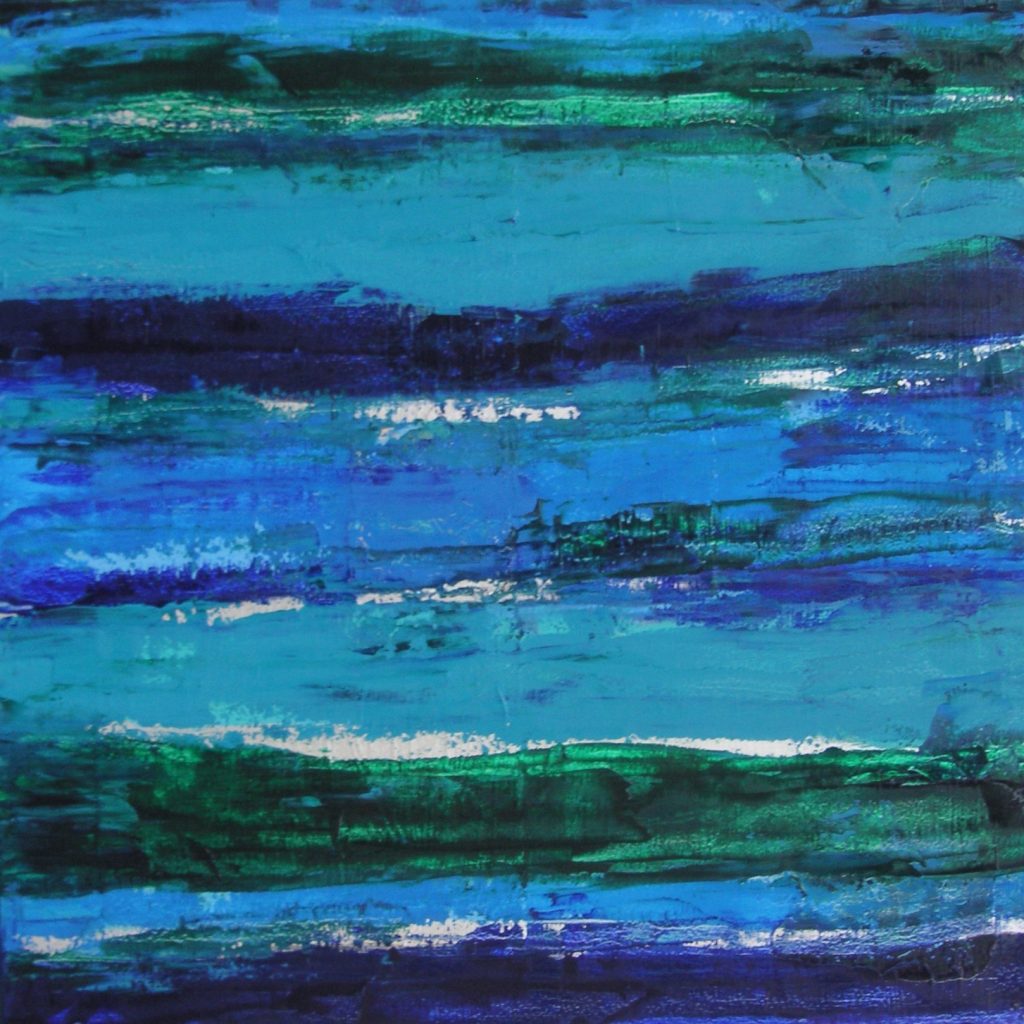 Land und Meer 60 cm x 60 cm Öl